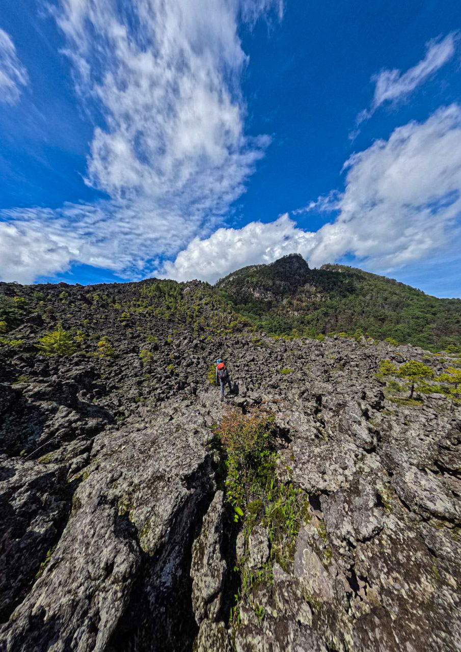 Hiking on Cerro Quemado’s Mar de Lava route.