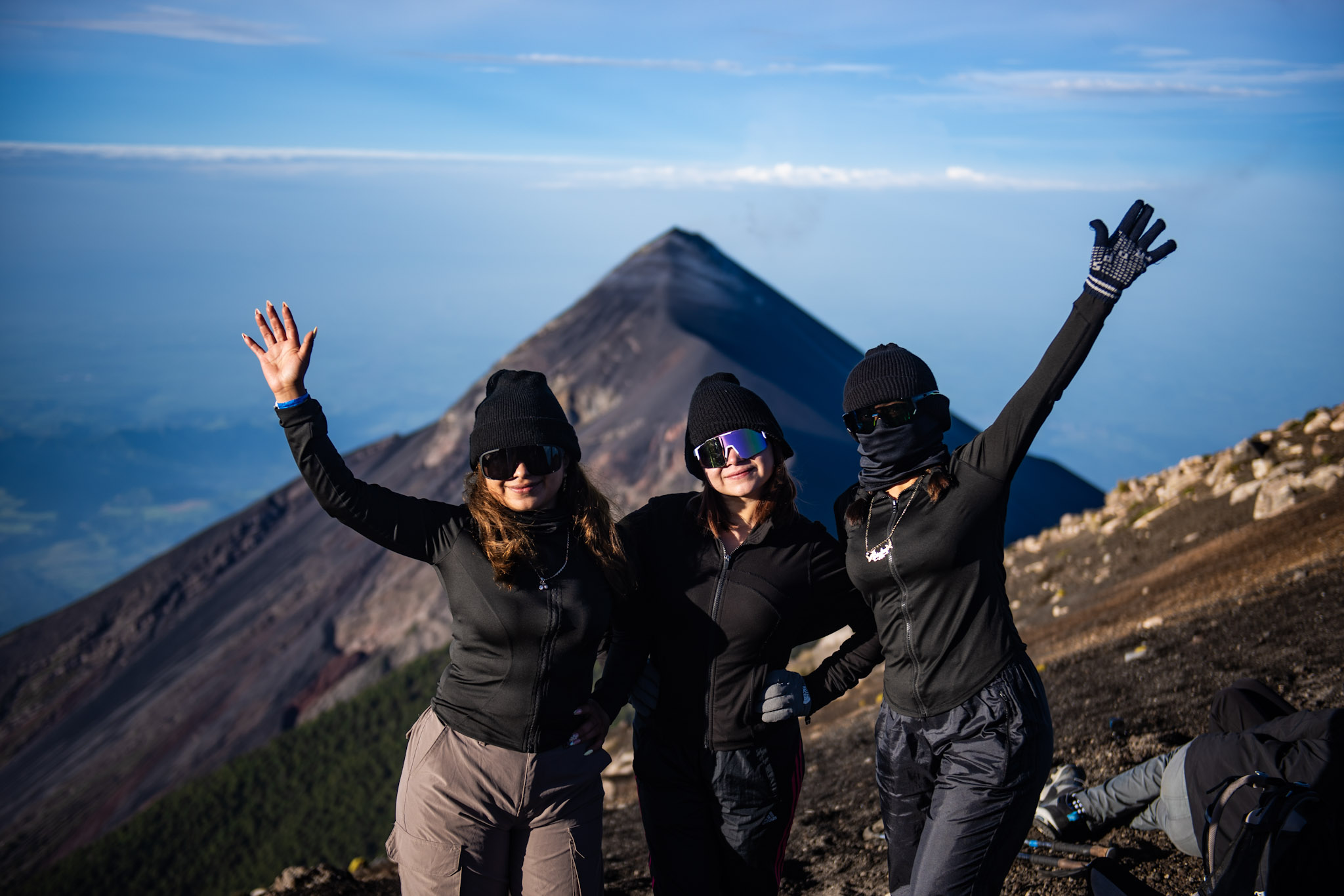 Photo opportunities at the top of Acatenango.