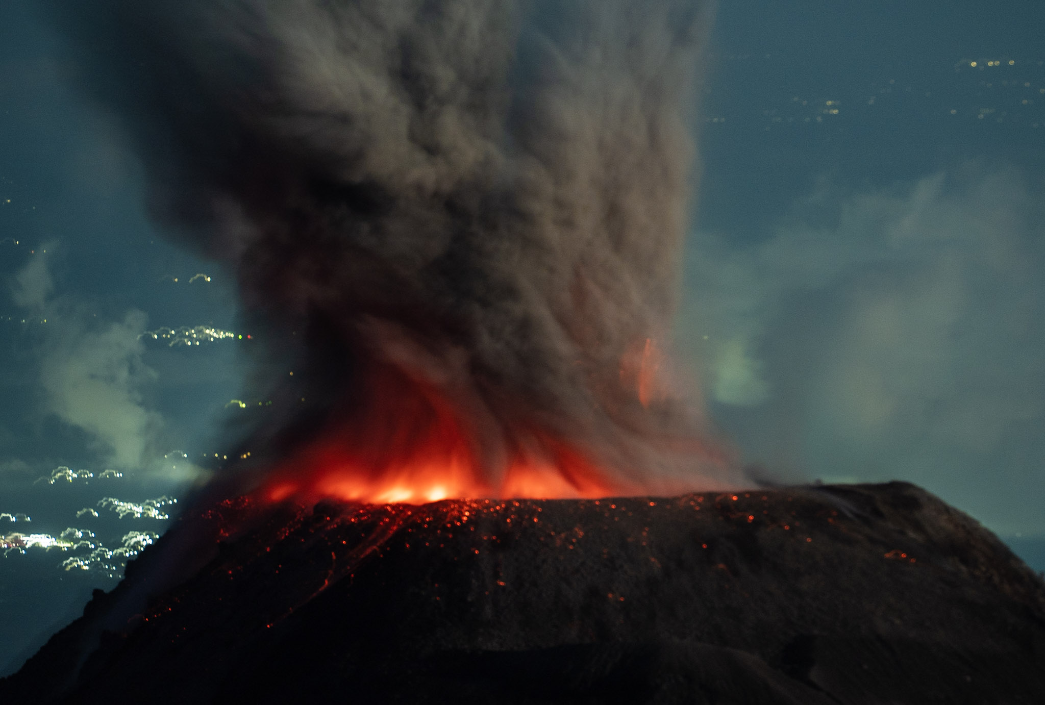 Santa María volcanic complex mirador view